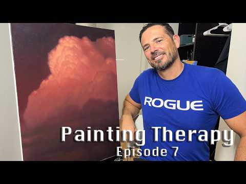 Painting Therapy - Ep 7. Making life changes is hard. But people watching is fun. Watch me paint!