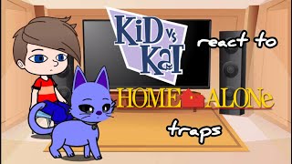 Kid vs Kat react to Home Alone 1 & 2 traps (Gacha Club)