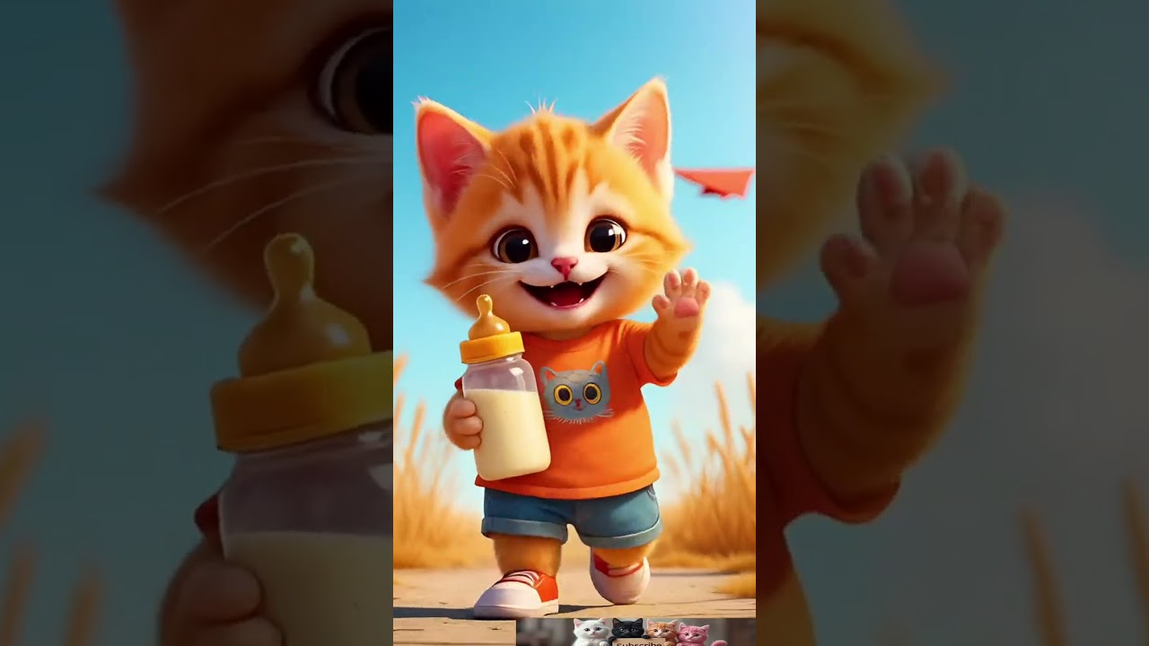 Walking, Laughing & Drinking Milk    OMG 😍 funny cat 🤣 