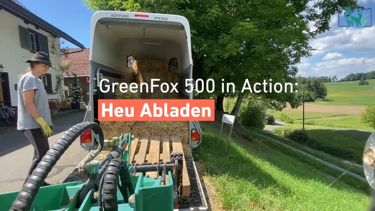 Elektrischer Hoflader GreenFox 500 – Stroh Abladen