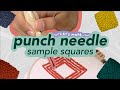 let's make punch needle sample squares! ✍︎