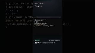 How to undo git add: unstage a file before you commit #git #github #coding