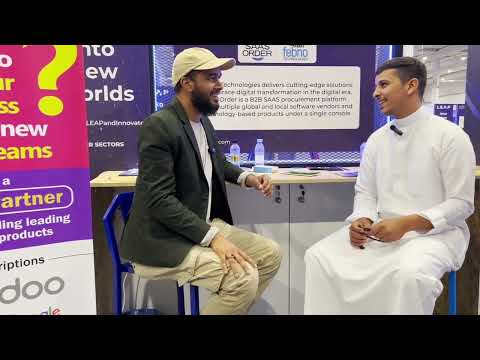 Febno's  B2B SAAS Procurement Platform, SAASORDER at the LEAP Exhibition in Riyadh, Saudi Arabia - video from Febno