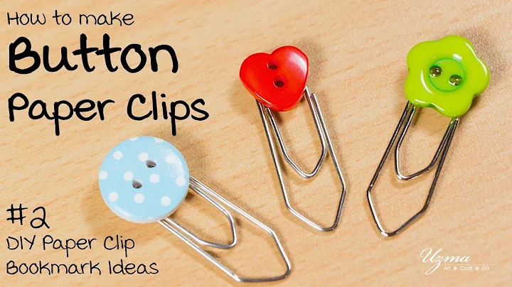How to make Button Paper clips | DIY Paper clip Bookmark Ideas #2