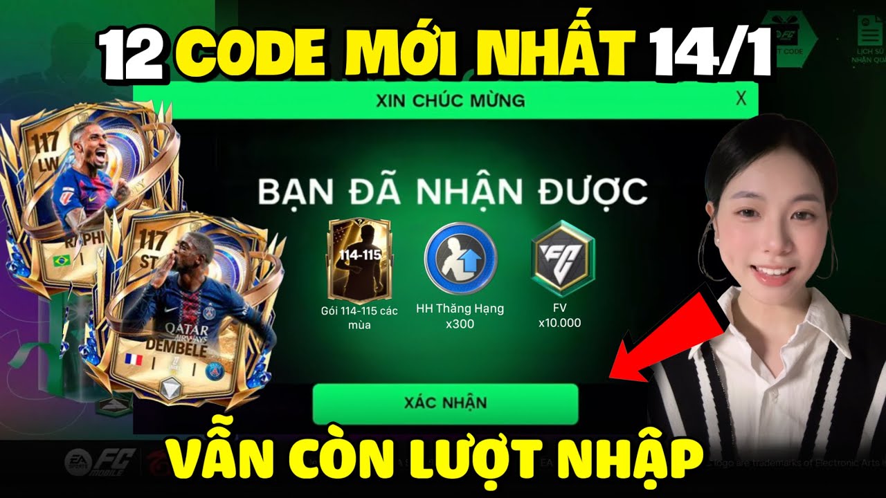 Tổng Hợp 12 Code Fc Mobile VN Mới Nhất 14/1 Nhận Quà FV, Pack Cầu Thủ Và HH Thăng Hạng Miễn Phí