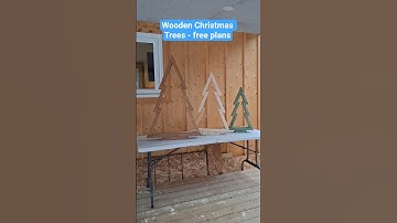 free plans for my 3 different sized wooden Christmas trees, comment for my full tutorial #diyproject