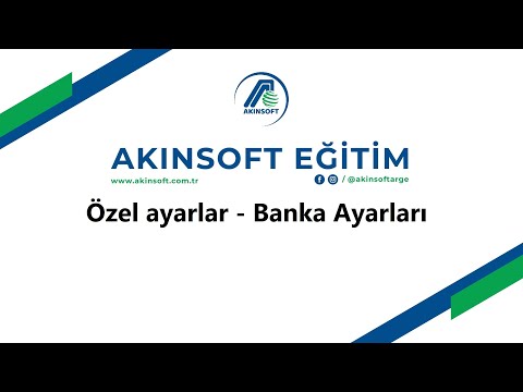 Wolvox Erp Özel Ayarlar - Banka Ayarları