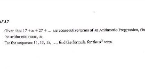 arithmetic progression