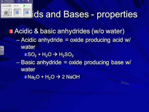 chemie leerprogramma - zuur-base vaststelling en anhydriden