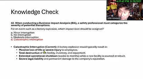 Daily Quiz ep66 Business Continuity  December 11 2025 BCSP