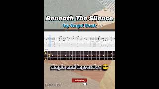 A piece of Angel Dust-Beneath The Silence Easy Fingerstyle Guitar Tutorial Tabs