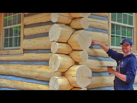 DIY Cabin Chinking (Mortar Daubing) / Ep84 / Outsider Cabin Build