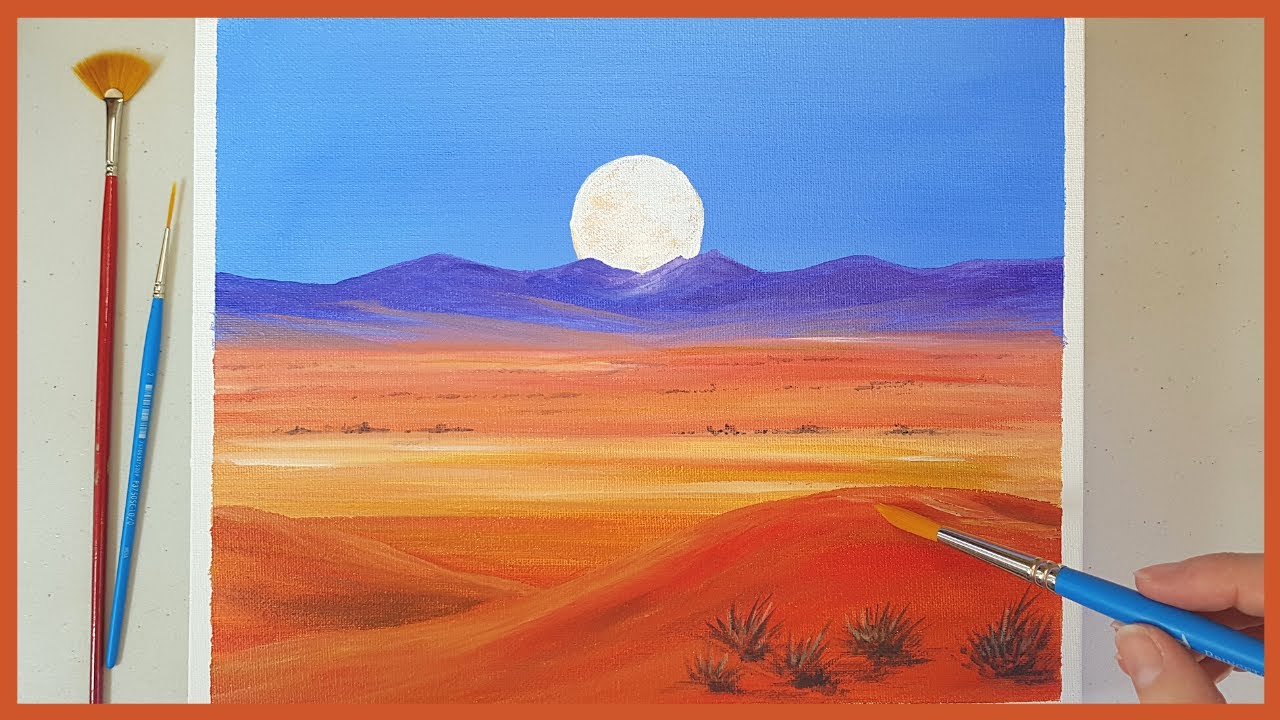 desert small size Original painting Acrylic painting