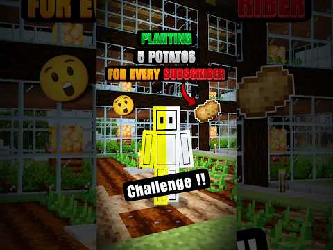 Planning Potatoes For Every Subscriber I Have ( Challenge ) #minecraft #zobee