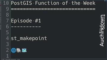 PostGIS Function of the Week | Episode #1 | st_makepoint