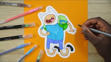 How To Draw FINN | Adventure Time | Step By Step Tutorial | DeMoose Art