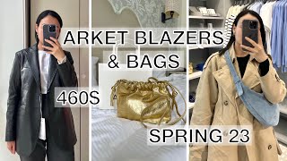 ARKET leather blazer &amp; bags // spring 2023 try-on haul