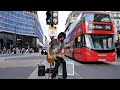 Miguel Montalban, NYC to LONDON, sunny day BUSKING NOW!! CITY STREETS  🌍🎸