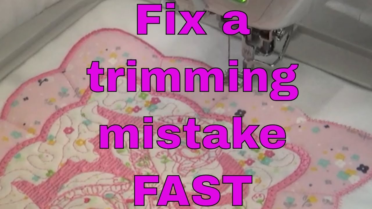 Kreative Kiwi ITH Applique: Oh no! I trimmed too close!  Can i fix it?