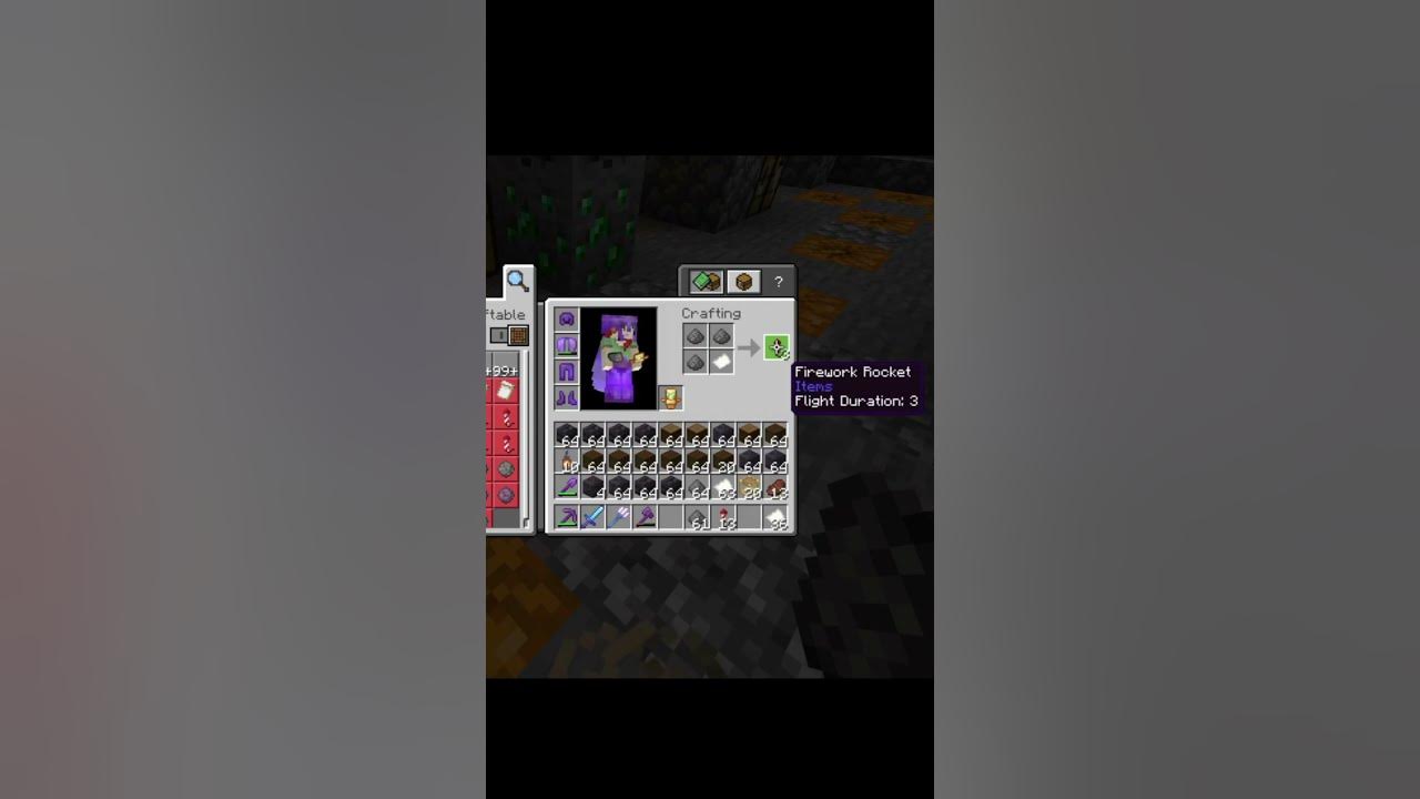 How to make flight duration 3 fireworks shorts minecraft youtube