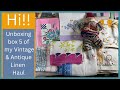 Unboxing Box 5 of My Vintage Linen Haul | More Junk Journal Treasures Revealed