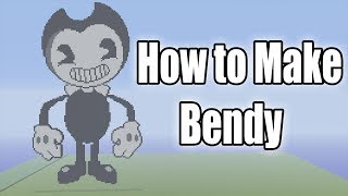 Minecraft How to make Bendy Pixel Art Tutorial (Bendy and The Ink Machine) screenshot 3