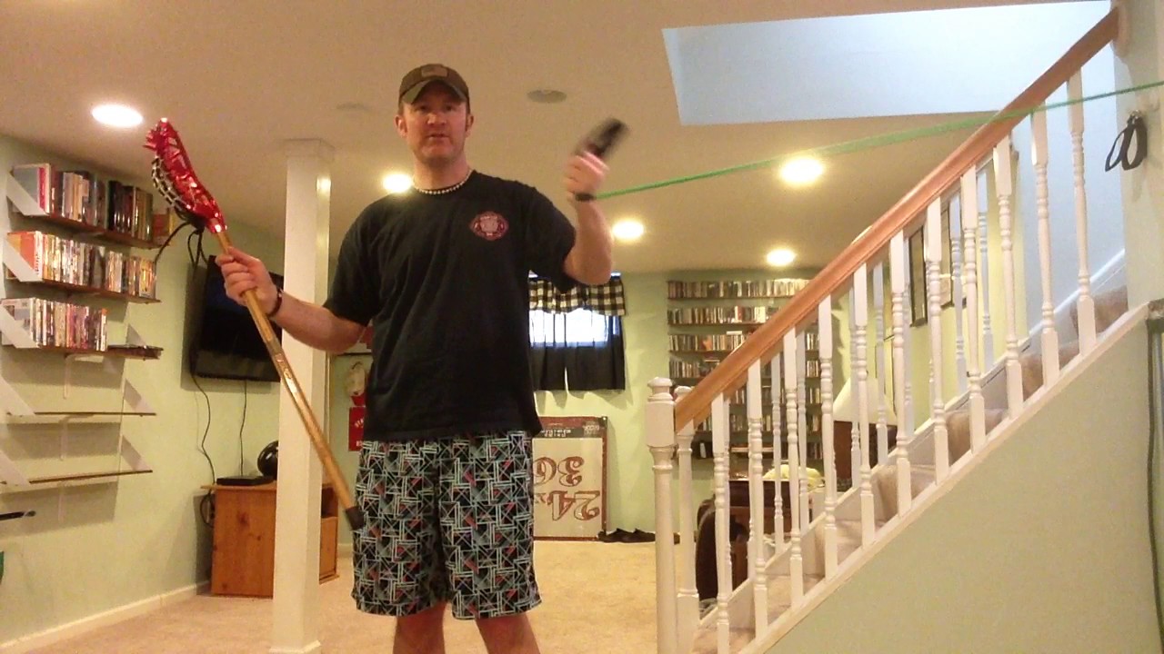 Lacrosse Resistance Band workout hard checking motion by Dave Gardner