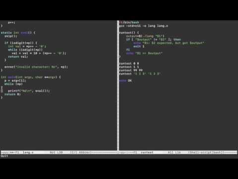 簡単なプログラミング言語を作るライブコーディング