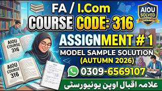 AIOU 316  assignment 1 Autumn 2026 Model Solution   @picksPk
