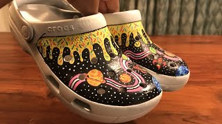 My first custom crocs (space design)