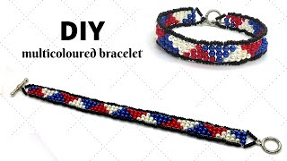 Diy Beaded Bracelet How To Make A Multicoloured Bracelet Beading Tutorial
