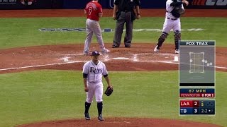 LAA@TB: Ramirez strikes out Pennington looking
