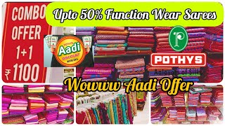 Pothys Swarna Mahal💕Aadi Offer 3 Pieces Combo ₹360 Combo Malgudi Sarees,Border Synthetic Sarees😍 screenshot 1
