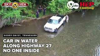 Skyview video: Crews in Soddy-Daisy, Tennessee remove a truck found in the water. No one was inside.
