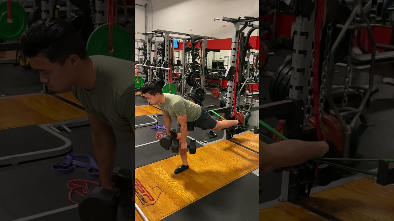 POSTERIOR Chain Crushed!! Split Stance RDL and Row Chaos Band Version ...