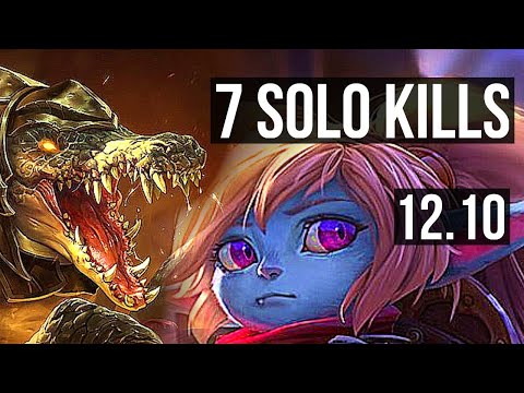 RENEKTON vs POPPY (TOP) | 8/0/1, 2.8M mastery, 7 solo kills, Legendary | BR Grandmaster | 12.10