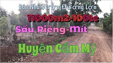 Bán Vườn Trái Cây 11000m2-100 Thổ Cư Có Nhà Điện Nước Có Đủ Gần Đường Lộ - Huyện Cẩm Mỹ