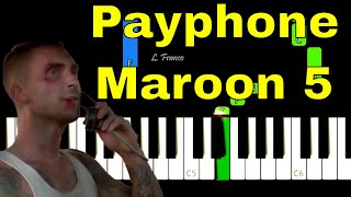 Maroon 5 - Payphone  EASY Piano Tutorial