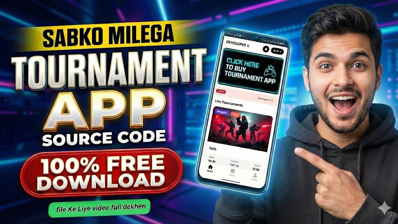 Free Fire Tournament App Source Code Giveaway 🎁 | Free Download (No Paid)
