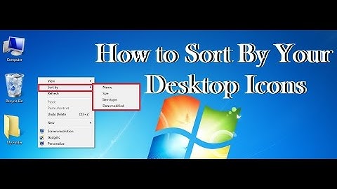 How to sort your desktop icons by "Name"-"Size"-"Item Type"-"Date Modified"in Windows 7 [ Hindi ]