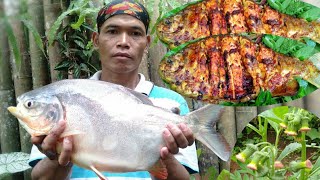 Ikan bawal bakar madu klanceng sambal terasi daun kemangi