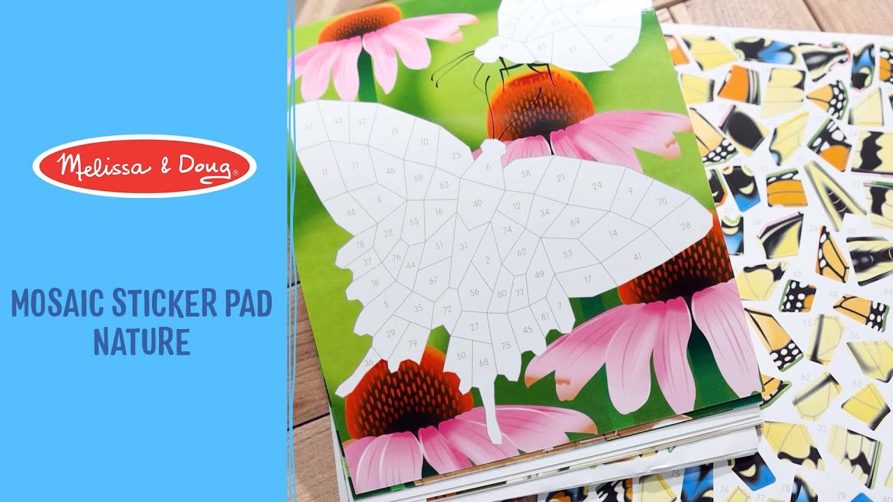 Melissa & Doug Mosaic Sticker Pad - Nature - YouTube