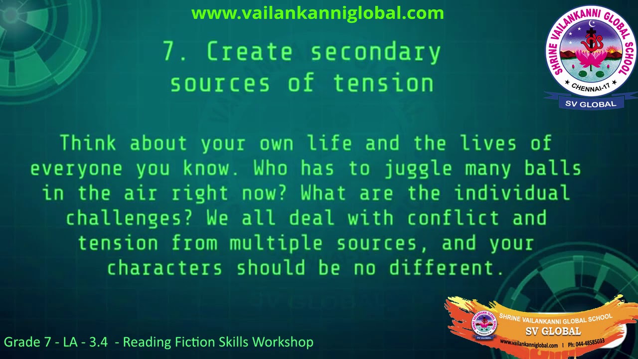 SV Global - Grade 7 - Language Arts - 3.4 - Reading Fiction - Skills ...