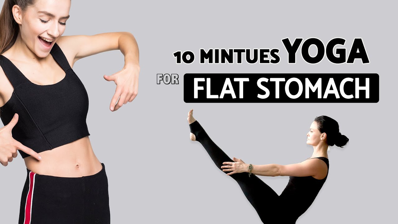 10 Minute Easy Yoga Stretches for FLAT STOMACH Fast at Home by