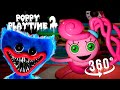 360° VR Huggy Wuggy is Back! Poppy Playtime Chapter 2  | ACGame Animations