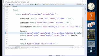 JSP Form 30 input text textarea radio