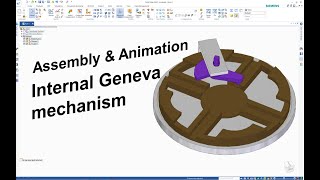 Details Solid Edge Assembly & Motion Animation #4 | Internal Geneva mechanism Update