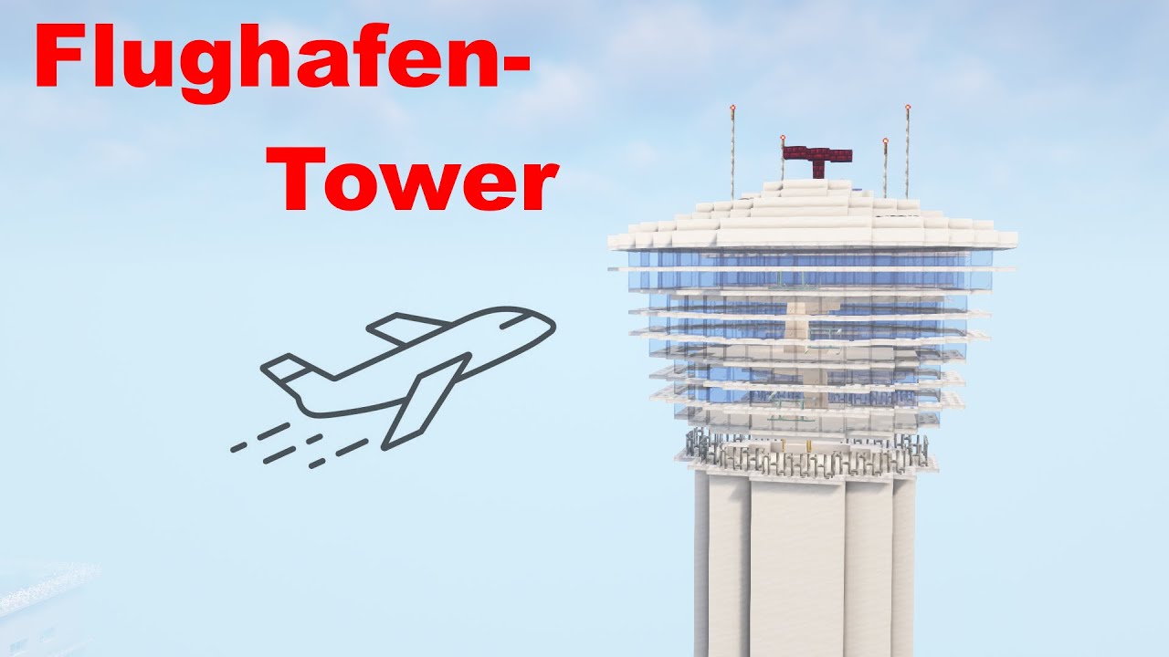 Minecraft Flughafen-Tower (+ Aufzug) bauen | Tutorial | TheMoGamer