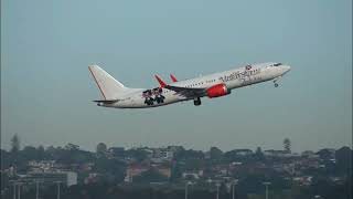 Batik Visit Malaysia Livery Boeing Max 8 Flt OD172 Rego 9M-MLR on Departure Syd Intl Airport 090926