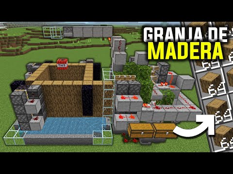 🌳 AUTOMATIC WOOD FARM for Minecraft Bedrock 1.21